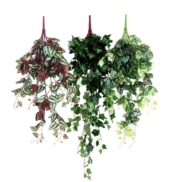 

искусственные растения поддельные висячие виноградные лозы зеленые листья растений гирлянда домашний офис сад украшения стен искусственная л