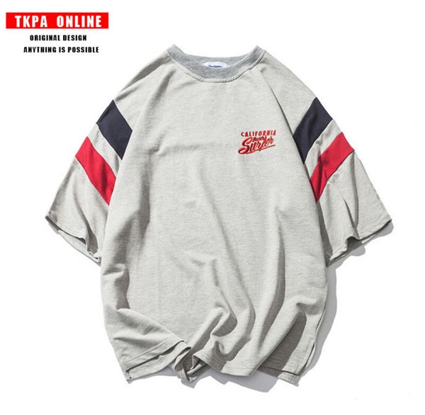 tkpa summer casual hiphop tshirts men loose colors patchwork tees short sleeved embroidery, White;black
tkpa summer casual hiphop tshirts men loose colors patchwork tees short sleeved embroidery, White;black