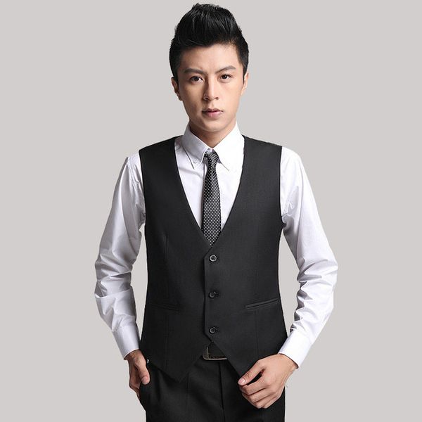 classic the explosioncostume groom vests casual slim formal men's waistcoat, Black;white
classic the explosioncostume groom vests casual slim formal men's waistcoat, Black;white