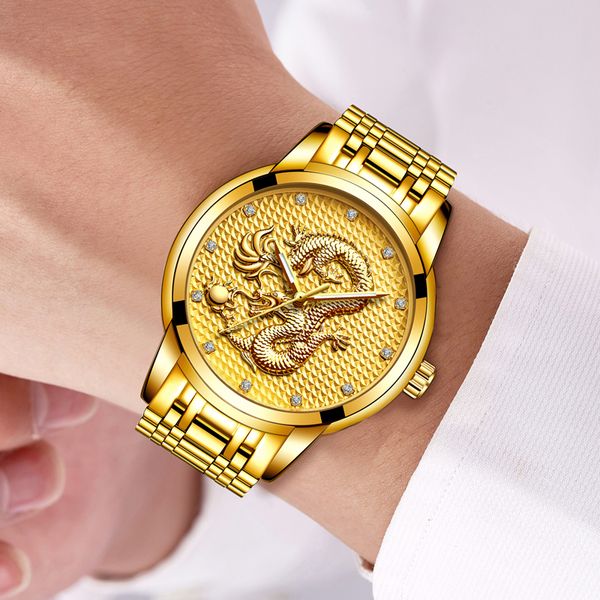 genuine lige mens watches gold dragon sculpture quartz watch men full steel wristwatch +box relogio masculino, Slivery;brown
genuine lige mens watches gold dragon sculpture quartz watch men full steel wristwatch +box relogio masculino, Slivery;brown