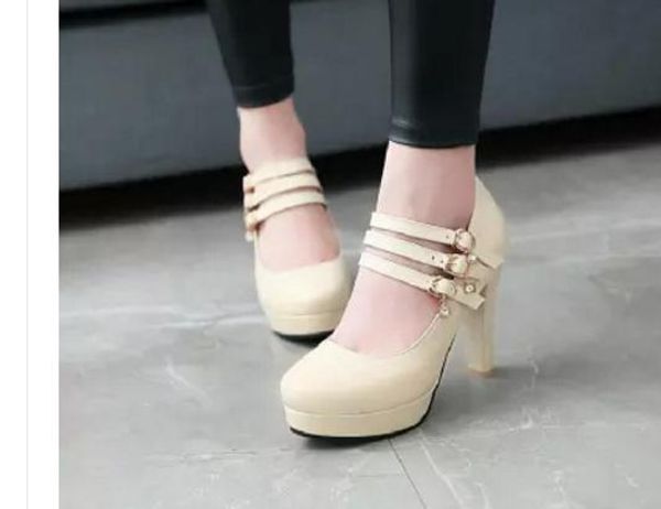 send waterproofing table coarse heel high large size women shoes 40-46 small size 33, Black
send waterproofing table coarse heel high large size women shoes 40-46 small size 33, Black