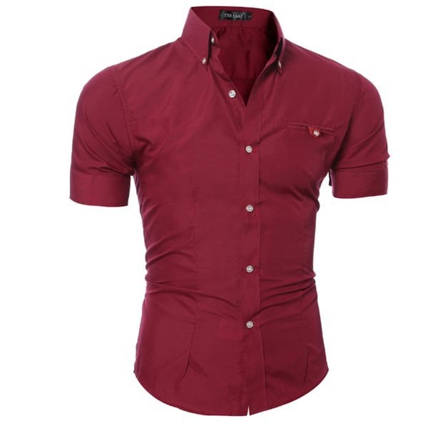 men shirt brand 2018 male short sleeve hawaiian shirts casual metal buckle hit color slim fit black mens dress shirts, White;black
men shirt brand 2018 male short sleeve hawaiian shirts casual metal buckle hit color slim fit black mens dress shirts, White;black
