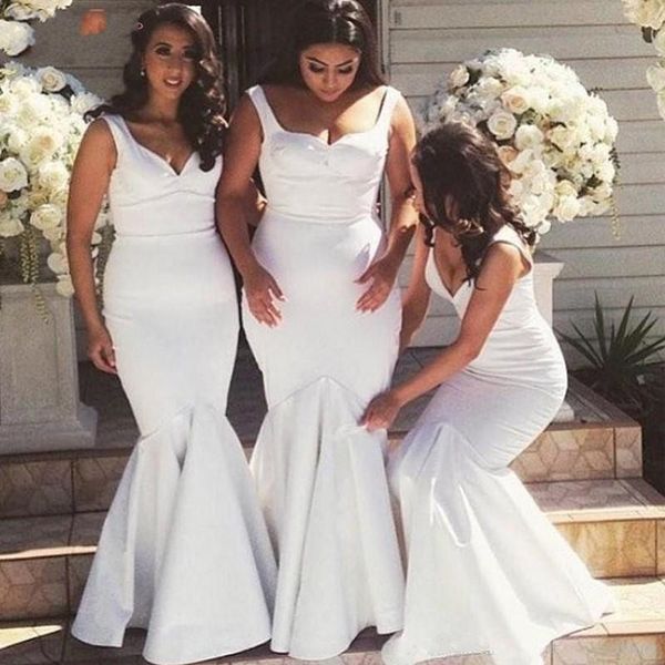 white african mermaid bridesmaid dresses 2019 off the shoulder wedding guest dresses long elegant brides maid gowns, White;pink
white african mermaid bridesmaid dresses 2019 off the shoulder wedding guest dresses long elegant brides maid gowns, White;pink