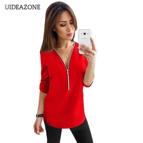 5xl women summer bust zipper blouse elegant v neck loose chiffon shirts casual blusas vintage femme ladies, White
5xl women summer bust zipper blouse elegant v neck loose chiffon shirts casual blusas vintage femme ladies, White