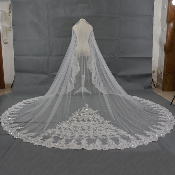 luxury real image wedding veils romantic long veils vintage sequined lace applique one layer chapel length sparkly bridal veil, Black
luxury real image wedding veils romantic long veils vintage sequined lace applique one layer chapel length sparkly bridal veil, Black