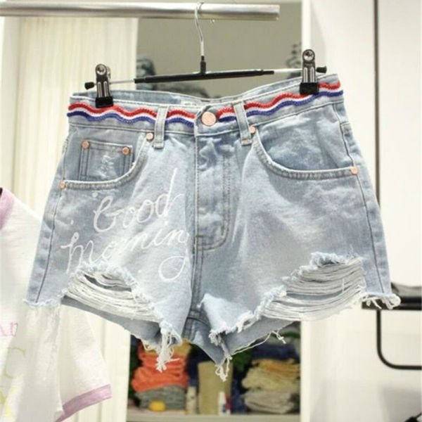 2018 summer new letter print hole high waist denim shorts women korean style casual all-match vogue wide leg short pants femme, White;black
2018 summer new letter print hole high waist denim shorts women korean style casual all-match vogue wide leg short pants femme, White;black