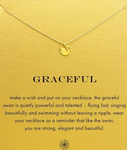 with card cute dogeared necklace with swan (graceful) silver and gold color, no fade, and high quality
with card cute dogeared necklace with swan (graceful) silver and gold color, no fade, and high quality