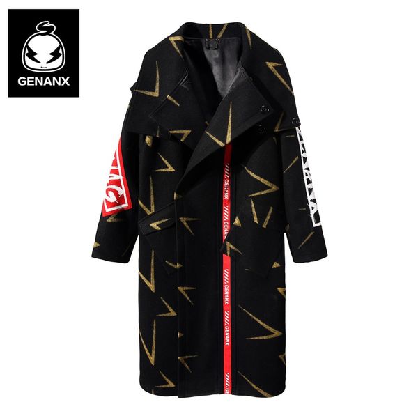 genanx brand british style men woolen coat male long section over the knee 2018 winter new patch embroidery woolen coat, Black
genanx brand british style men woolen coat male long section over the knee 2018 winter new patch embroidery woolen coat, Black