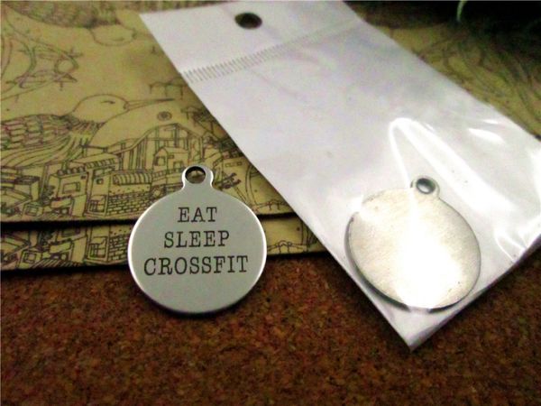 40pcs--"eat sleep crossfit"stainless steel charms more style for choosing diy charms pendants for necklace, Bronze;silver
40pcs--"eat sleep crossfit"stainless steel charms more style for choosing diy charms pendants for necklace, Bronze;silver