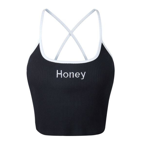 Women Honey Letter Strap Tank Tops Female Slip Crop Tops Sexy Camis Club Camisoles Black Red Ladies Short Tight Shirt Vests
Women Honey Letter Strap Tank Tops Female Slip Crop Tops Sexy Camis Club Camisoles Black Red Ladies Short Tight Shirt Vests