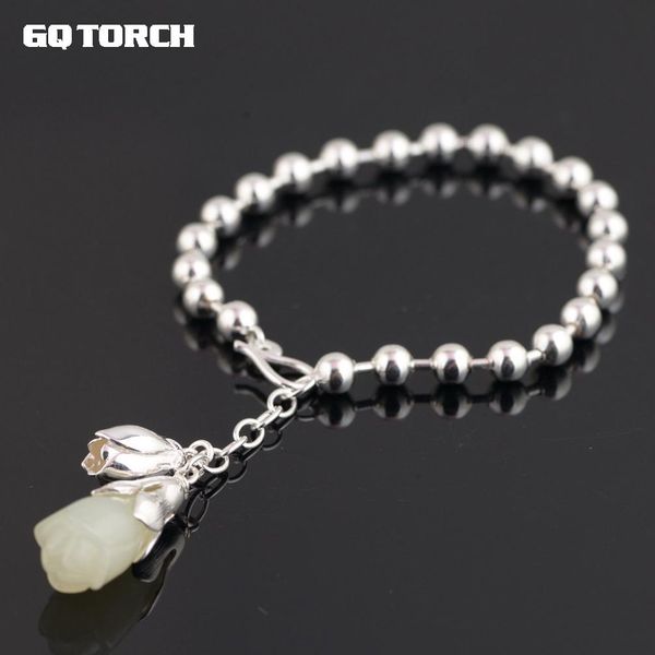 gqtorch real 925 sterling silver beads bracelets for women with genuine hetian jade charm flower shaped armbanden voor vrouwen, Golden;silver
gqtorch real 925 sterling silver beads bracelets for women with genuine hetian jade charm flower shaped armbanden voor vrouwen, Golden;silver