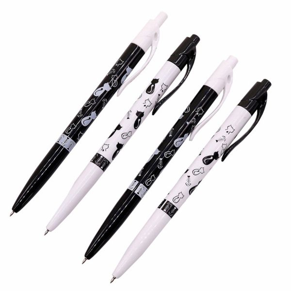 50 pcs cute creative ballpoint pen black white cat 0.7 mm blue pen tip stationery children's office school supplies, Blue;orange
50 pcs cute creative ballpoint pen black white cat 0.7 mm blue pen tip stationery children's office school supplies, Blue;orange