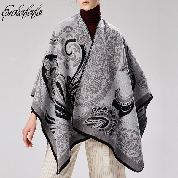 2018 new autumn winter women outwear oversized knitted cashmere poncho capes duplex shawl thick cardigan sweater coat mujer, White;black
2018 new autumn winter women outwear oversized knitted cashmere poncho capes duplex shawl thick cardigan sweater coat mujer, White;black