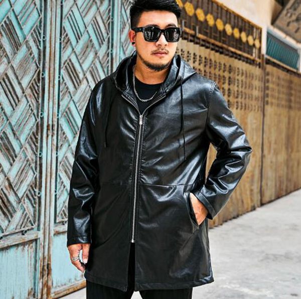 men's autumn winter korean version of the european code trend boutique personality with a hat collar large size long coat -6xl, Black
men's autumn winter korean version of the european code trend boutique personality with a hat collar large size long coat -6xl, Black