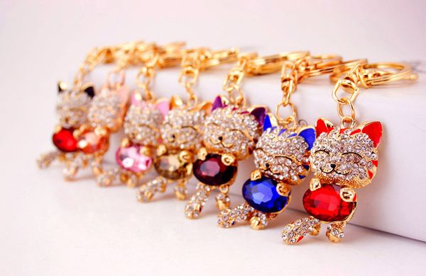 new design crystal lovely /fortune cat keychain keyring bag/purse charm gift real gold plated ,alloy key chain key holder, Slivery;golden
new design crystal lovely /fortune cat keychain keyring bag/purse charm gift real gold plated ,alloy key chain key holder, Slivery;golden