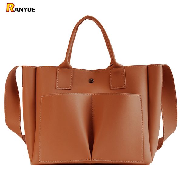 double pocket women pu leather handbag shoulder bags ladies large tote bag female bolsa famous designer women handbags set
double pocket women pu leather handbag shoulder bags ladies large tote bag female bolsa famous designer women handbags set