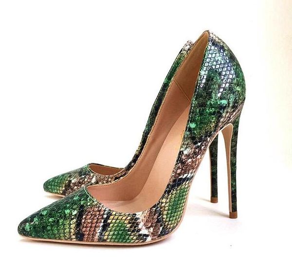 women lady woman 2019s new multi green python leather poined toes wedding heels stiletto high heels shoes pumps 12cm 120mm, Black
women lady woman 2019s new multi green python leather poined toes wedding heels stiletto high heels shoes pumps 12cm 120mm, Black