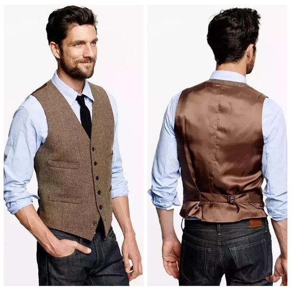 2021 england farm style vintage brown tweed groom vests men slim fit tailor custom made groomsmen party vests for men groomsman vest cheap, Black
2021 england farm style vintage brown tweed groom vests men slim fit tailor custom made groomsmen party vests for men groomsman vest cheap, Black