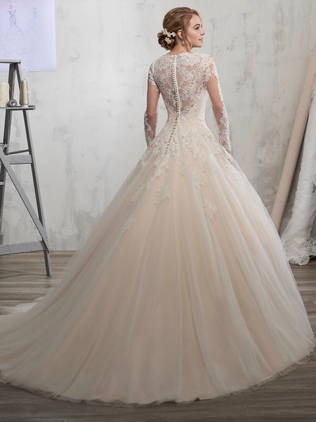 elegant ivory/champagne scoop long sleeves applique wedding dresses bridal pageant dresses wedding attire dresses custom size 2-16 kf915122, White
elegant ivory/champagne scoop long sleeves applique wedding dresses bridal pageant dresses wedding attire dresses custom size 2-16 kf915122, White