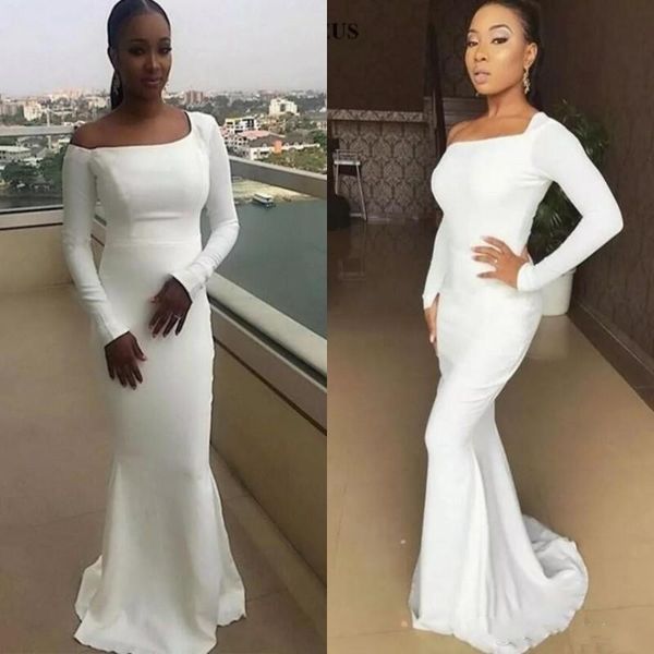 simple satin long sleeves evening dress one shoulder satin saudi african mermaid prom dress zipper back maid of honor gowns, Black;red
simple satin long sleeves evening dress one shoulder satin saudi african mermaid prom dress zipper back maid of honor gowns, Black;red