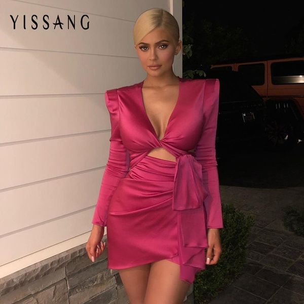 yissang 2018 autumn women dress mini solid v neck dresses summer bodycon elegant long sleeve party kylie jenner woman dress, White;black
yissang 2018 autumn women dress mini solid v neck dresses summer bodycon elegant long sleeve party kylie jenner woman dress, White;black
