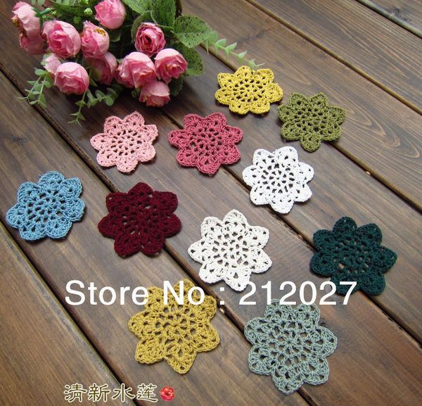 colorful doily hand made flower, crochet doily ,cup pad, 7cmx7cm 100pcs/lot crochet applique
colorful doily hand made flower, crochet doily ,cup pad, 7cmx7cm 100pcs/lot crochet applique