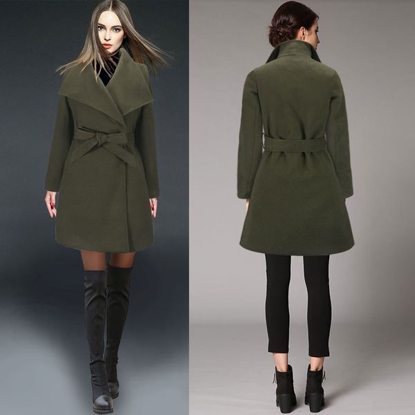 winter women clothes long slim coats fashion wool blends outerwear women belt design coats 2xl lapel neck coats streetwear, Black
winter women clothes long slim coats fashion wool blends outerwear women belt design coats 2xl lapel neck coats streetwear, Black