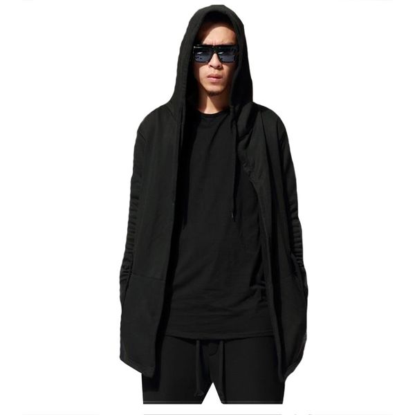 men hooded sweatshirts with black gown hip hop mantle hoodies fashion jacket long sleeves cloak man's coats outwear, Black;brown
men hooded sweatshirts with black gown hip hop mantle hoodies fashion jacket long sleeves cloak man's coats outwear, Black;brown