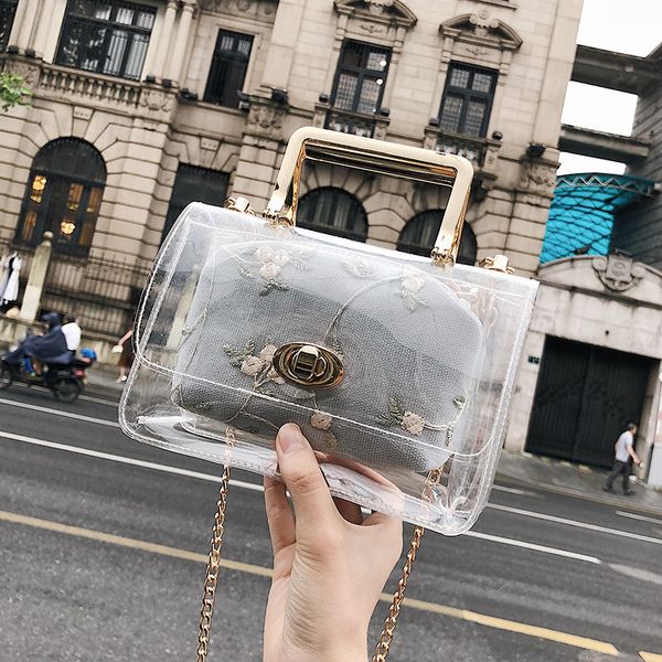2018 new woman handbags transparent messenger bag fashion composite bag korean version women shoulder
2018 new woman handbags transparent messenger bag fashion composite bag korean version women shoulder