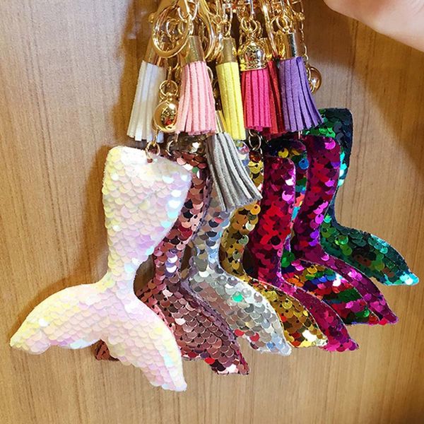 new creative colorful sequins mermaid tail keychain charms pendants keyring for women bag car jewelry pendant accessories, Silver
new creative colorful sequins mermaid tail keychain charms pendants keyring for women bag car jewelry pendant accessories, Silver