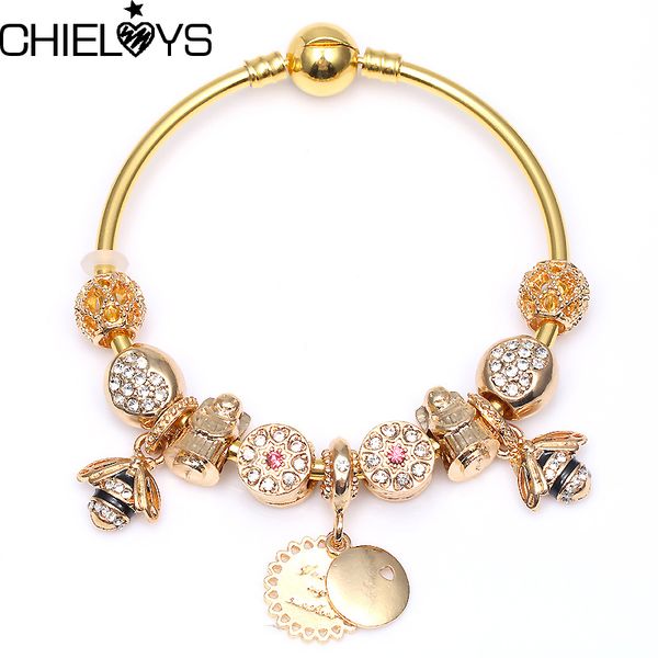 chieloys original european bracelets & bangles for women with animal bead round pendant bracelet jewelry friendship gift, Golden;silver
chieloys original european bracelets & bangles for women with animal bead round pendant bracelet jewelry friendship gift, Golden;silver