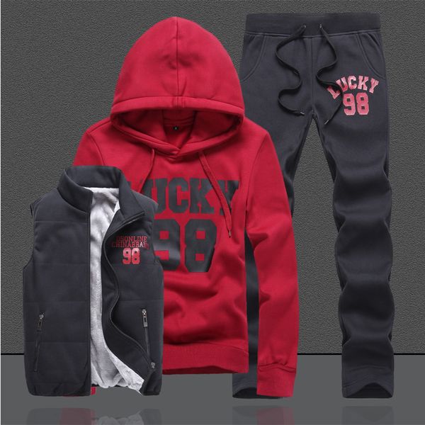 Cotton 4XL New Winter Mens Sweat Suits Brand Mens Tracksuit Sets Fleece Zipper Hooded Jacket + Pants Sporting 3PCS Suit Sleeve Hoody
Cotton 4XL New Winter Mens Sweat Suits Brand Mens Tracksuit Sets Fleece Zipper Hooded Jacket + Pants Sporting 3PCS Suit Sleeve Hoody