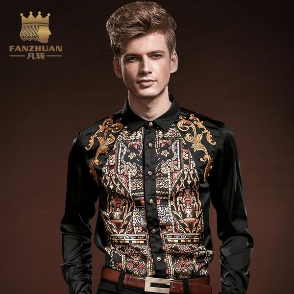 fanzhuan featured brands clothing 2017 new male fashion casual slim fit men shirt camisa long sleeve vintage floral shirts dress, White;black
fanzhuan featured brands clothing 2017 new male fashion casual slim fit men shirt camisa long sleeve vintage floral shirts dress, White;black