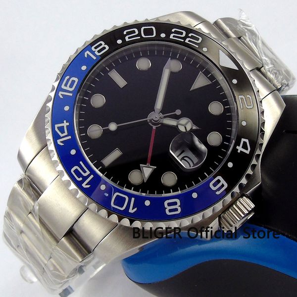 sapphire crystal bliger 43mm black sterile dial gmt function blue black ceramic bezel automatic movement men's watch luminous, Slivery;brown
sapphire crystal bliger 43mm black sterile dial gmt function blue black ceramic bezel automatic movement men's watch luminous, Slivery;brown