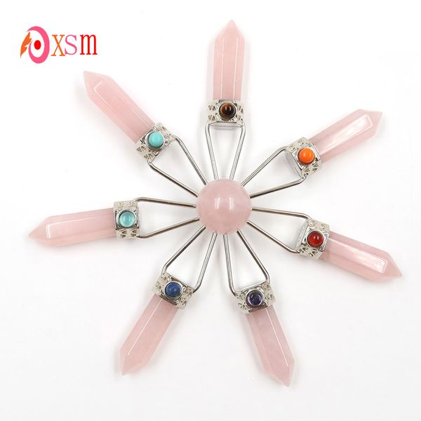 xinshangmie Natural Rose Pink Quartz 7 Point Reiki stone Energy Generator 7 Chakra Stones Pendulum Spiritual Charms
xinshangmie Natural Rose Pink Quartz 7 Point Reiki stone Energy Generator 7 Chakra Stones Pendulum Spiritual Charms