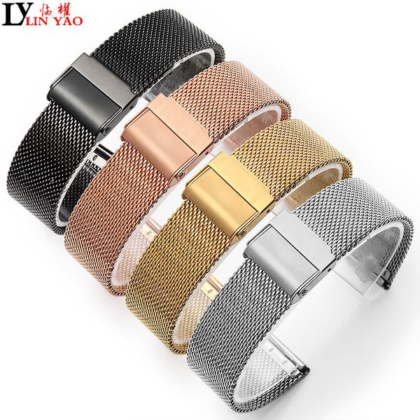 milanese watchband 18mm 20mm 22mm 24mm universal stainless steel metal watch band strap bracelet black rose gold silver, Black;brown
milanese watchband 18mm 20mm 22mm 24mm universal stainless steel metal watch band strap bracelet black rose gold silver, Black;brown
