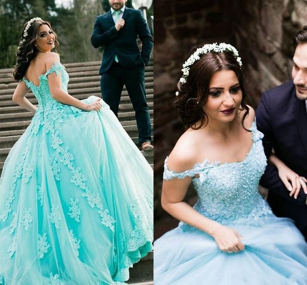 mint green sweet 16 year lace applique quinceanera dresses 2019 vestido debutante 15 anos ball gown off shoulder prom dress for party, Blue;red
mint green sweet 16 year lace applique quinceanera dresses 2019 vestido debutante 15 anos ball gown off shoulder prom dress for party, Blue;red
