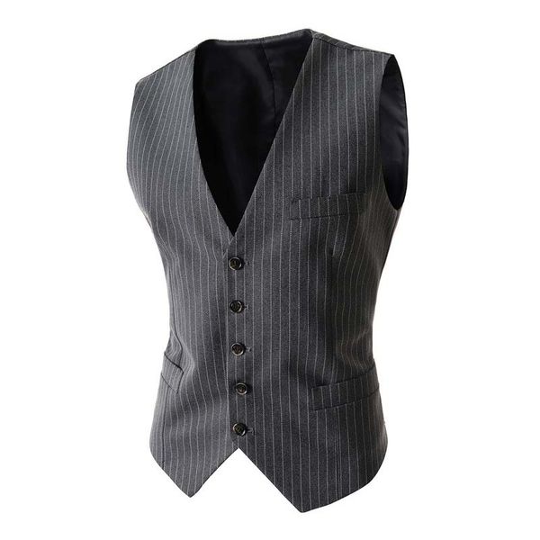 men suits vest stripped v-neck single breasted waistcoat colete casual slim dress vest m-2xl, Black;white
men suits vest stripped v-neck single breasted waistcoat colete casual slim dress vest m-2xl, Black;white