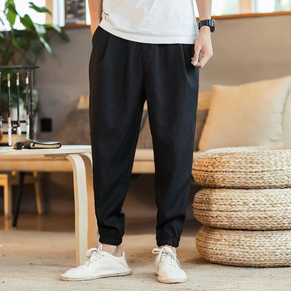2018 pants men autumn winter new streetwear linen cotton men's casual pants retro fashion elastic feet turnip sweatpants, Black
2018 pants men autumn winter new streetwear linen cotton men's casual pants retro fashion elastic feet turnip sweatpants, Black