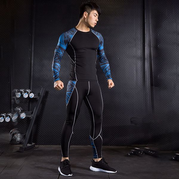 brand men tracksuit rashgard kit long sleeve t shirt leggins men 2 piece mma clothing compression shirts crossfit trousers, Gray
brand men tracksuit rashgard kit long sleeve t shirt leggins men 2 piece mma clothing compression shirts crossfit trousers, Gray