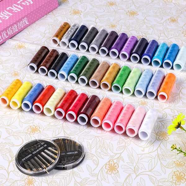 120m 33 colors fabric polyester sewing thread for hand & machine diy costura white black pink green blue purple yellow z472, Black;white
120m 33 colors fabric polyester sewing thread for hand & machine diy costura white black pink green blue purple yellow z472, Black;white
