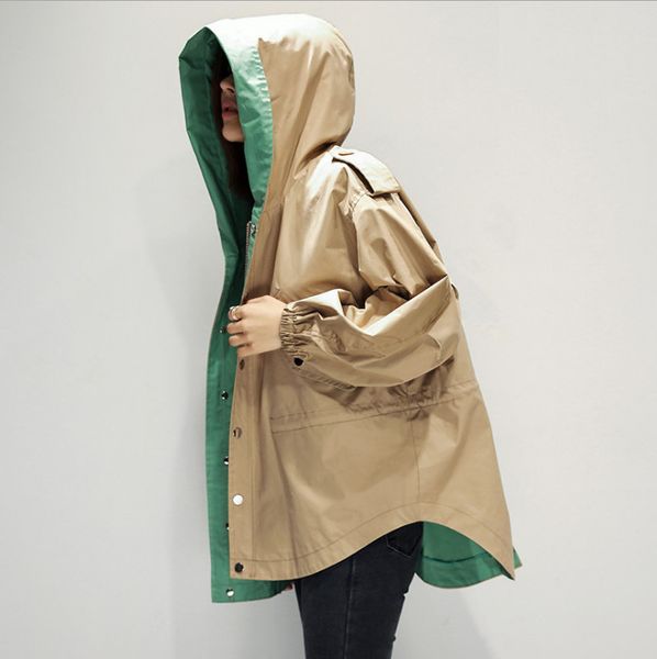 harajuku bf style trench coat for women irregular hooded spring coat women long sleeve windbreaker loose leisure hooded outwear, Tan;black
harajuku bf style trench coat for women irregular hooded spring coat women long sleeve windbreaker loose leisure hooded outwear, Tan;black