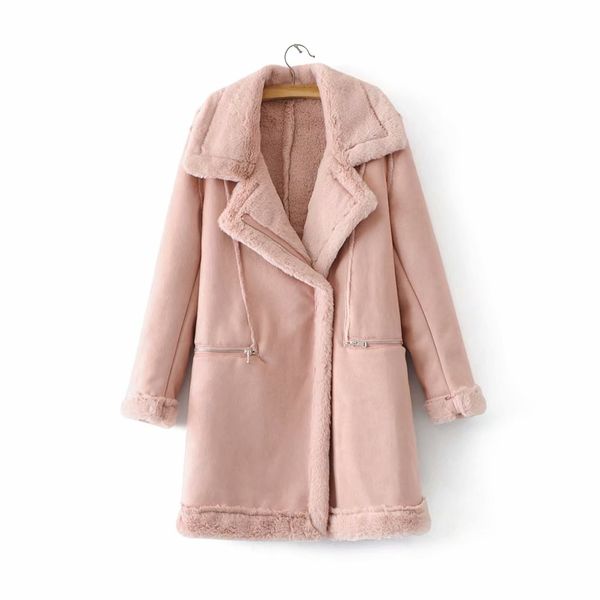 winter thicken warm pu leather jacket women pink faux fur lining coat casual ladies slim long outerwear cool casaco feminine, Black
winter thicken warm pu leather jacket women pink faux fur lining coat casual ladies slim long outerwear cool casaco feminine, Black