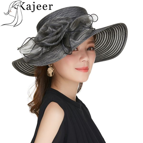hats for women kajeer ladies black big wide brim uv protection female flower design wedding hats race party caps, Blue;gray
hats for women kajeer ladies black big wide brim uv protection female flower design wedding hats race party caps, Blue;gray