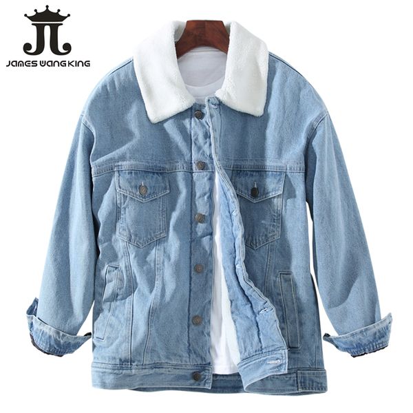 new 2018 winter fleece denim jacket men fur collar thick keep warm coats for man blue coats asian size m-xxl 504, Black;brown
new 2018 winter fleece denim jacket men fur collar thick keep warm coats for man blue coats asian size m-xxl 504, Black;brown