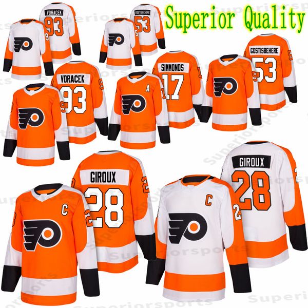 Philadelphia Flyers Hockey Jerseys 17 Wayne Simmonds 28 Claude Giroux 53 Shayne Gostisbehere 93 Jakub Voracek High-quality Jersey 
Philadelphia Flyers Hockey Jerseys 17 Wayne Simmonds 28 Claude Giroux 53 Shayne Gostisbehere 93 Jakub Voracek High-quality Jersey