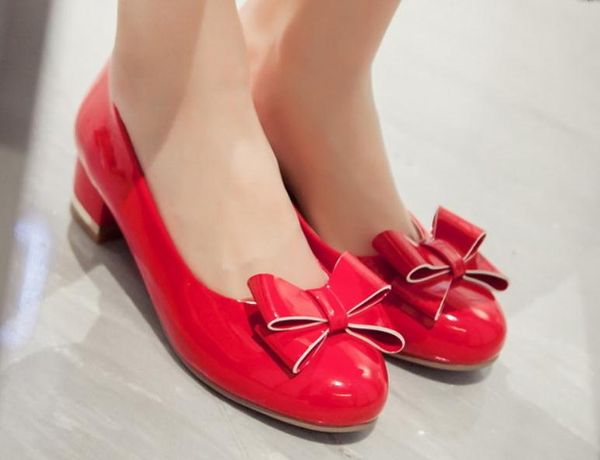 send 2018 spring new style bowknot women middle heel coarse heel shallow mouth shoes, Black
send 2018 spring new style bowknot women middle heel coarse heel shallow mouth shoes, Black