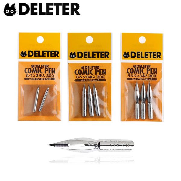 2pcs japan deleter sunlight / zebra series comic d tib dip pen tib nib set, Black;red
2pcs japan deleter sunlight / zebra series comic d tib dip pen tib nib set, Black;red