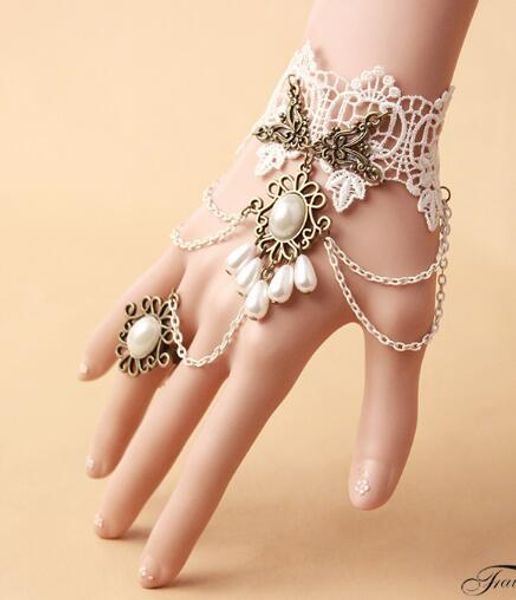 new european and american fashion vintage lace tassel bracelet band ring integrated chain boutique jewelry fashion classic elegant, Golden;silver
new european and american fashion vintage lace tassel bracelet band ring integrated chain boutique jewelry fashion classic elegant, Golden;silver