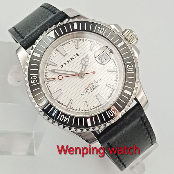 watch sapphire 41mm gentleman white black dial date miyota automatic self-winding movement men's watch relogio masculino, Slivery;brown
watch sapphire 41mm gentleman white black dial date miyota automatic self-winding movement men's watch relogio masculino, Slivery;brown